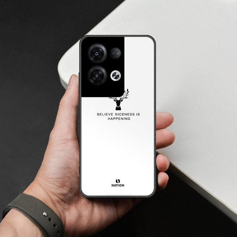 Oppo Reno 8 Pro  Cover - Nice Series - HQ Ultra Shine Premium Infinity Glass Soft Silicon Borders Case