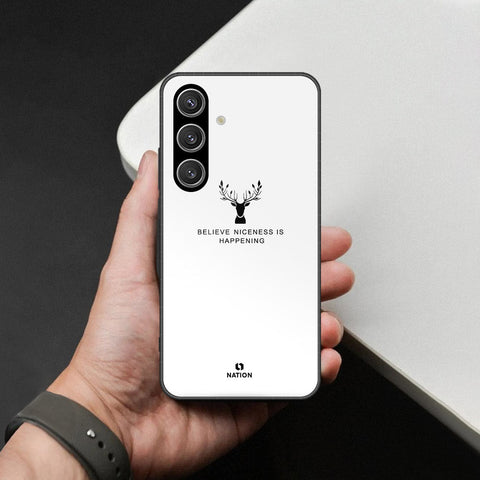 Samsung Galaxy S24 FE Cover - Nice Series - HQ Ultra Shine Premium Infinity Glass Soft Silicon Borders Case