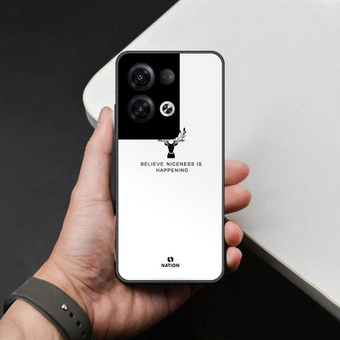 Oppo Reno 8 Pro Plus Cover - Nice Series - HQ Ultra Shine Premium Infinity Glass Soft Silicon Borders Case