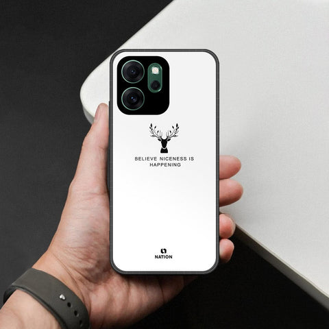 Oppo Reno 14F Cover - Nice Series - HQ Ultra Shine Premium Infinity Glass Soft Silicon Borders Case