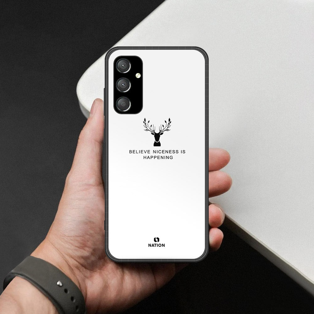 Samsung Galaxy A55 Cover - Nice Series - HQ Ultra Shine Premium Infinity Glass Soft Silicon Borders Case (Fast Delivery)