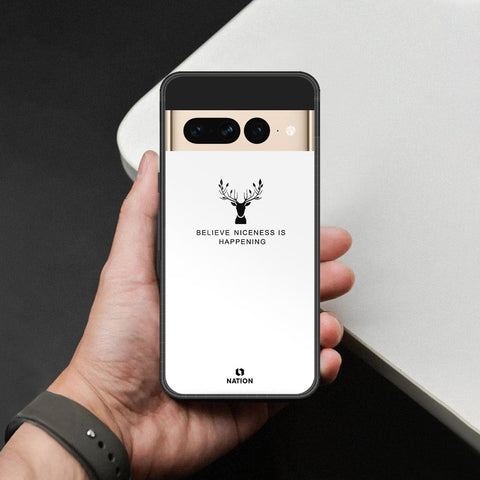 Google Pixel 7 Pro Cover - Nice Series - HQ Ultra Shine Premium Infinity Glass Soft Silicon Borders Case