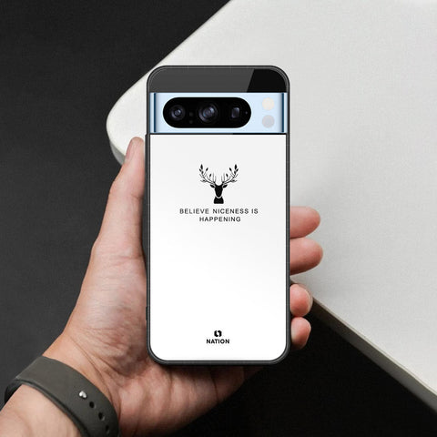 Google Pixel 8 Pro Cover - Nice Series - HQ Ultra Shine Premium Infinity Glass Soft Silicon Borders Case