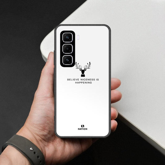 Infinix Hot 50 Pro Plus Cover - Nice Series - HQ Ultra Shine Premium Infinity Glass Soft Silicon Borders Case (Fast Delivery)