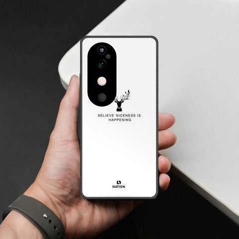 Vivo S19 Cover - Nice Series - HQ Ultra Shine Premium Infinity Glass Soft Silicon Borders Case