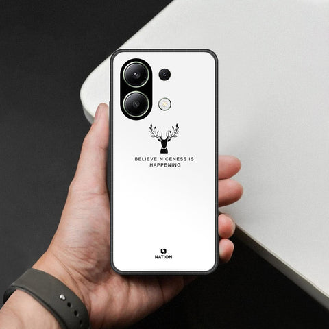 Xiaomi Redmi Note 13 Cover - Nice Series - HQ Ultra Shine Premium Infinity Glass Soft Silicon Borders Case