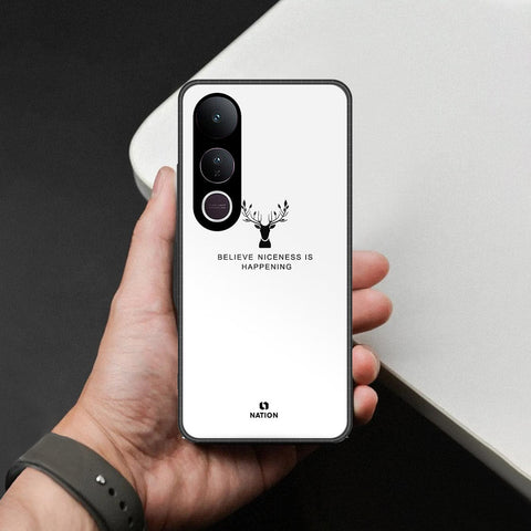 Vivo V50 Lite Cover - Nice Series - HQ Ultra Shine Premium Infinity Glass Soft Silicon Borders Case