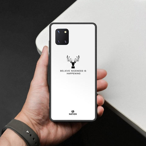 Samsung Galaxy A81 Cover - Nice Series - HQ Ultra Shine Premium Infinity Glass Soft Silicon Borders Case