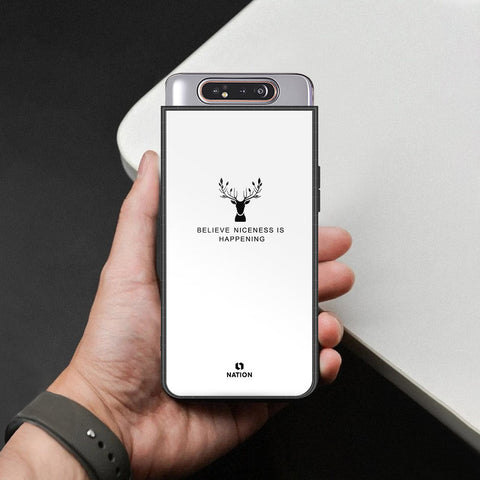 Samsung Galaxy A90 Cover - Nice Series - HQ Ultra Shine Premium Infinity Glass Soft Silicon Borders Case