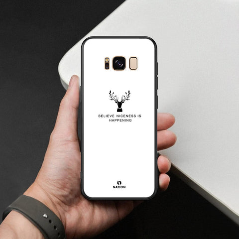 Samsung Galaxy S8 Cover - Nice Series - HQ Ultra Shine Premium Infinity Glass Soft Silicon Borders Case