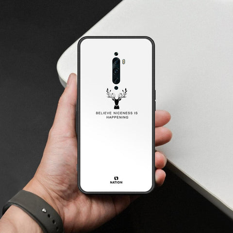 Oppo Reno 2F Cover - Nice Series - HQ Ultra Shine Premium Infinity Glass Soft Silicon Borders Case