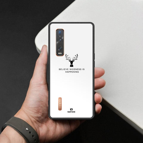 Oppo Find X2 Pro Cover - Nice Series - HQ Ultra Shine Premium Infinity Glass Soft Silicon Borders Case