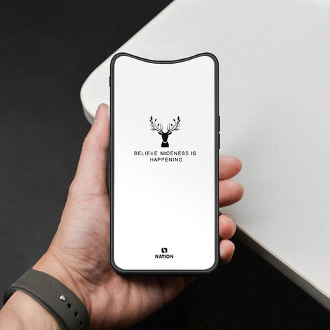 Oppo Find X Cover - Nice Series - HQ Ultra Shine Premium Infinity Glass Soft Silicon Borders Case