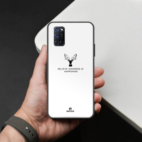 Oppo A52 Cover - Nice Series - HQ Ultra Shine Premium Infinity Glass Soft Silicon Borders Case