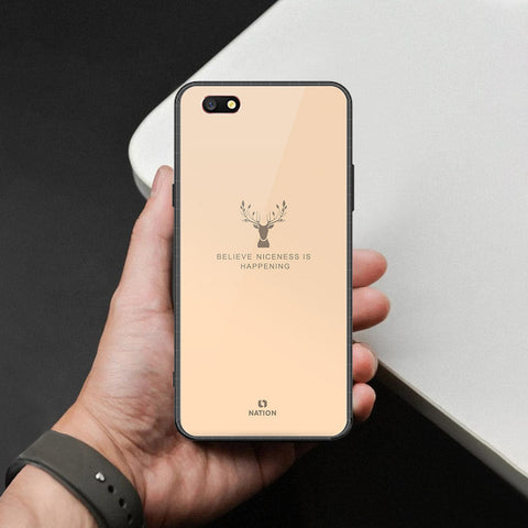 Oppo F3 Cover - Nice Series - HQ Ultra Shine Premium Infinity Glass Soft Silicon Borders Case