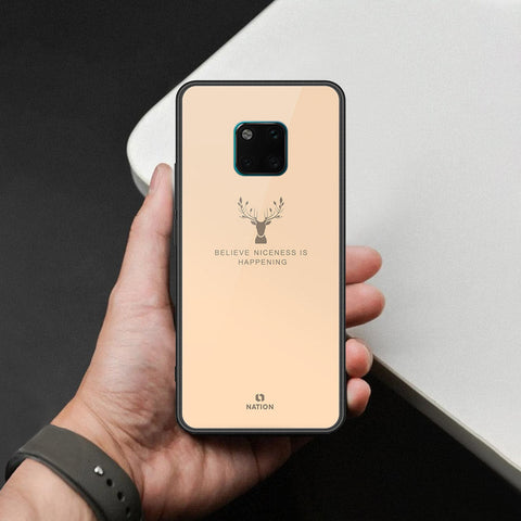 Huawei Mate 20 Pro Cover - Nice Series - HQ Ultra Shine Premium Infinity Glass Soft Silicon Borders Case