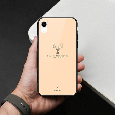 iPhone XR - Nice Series - HQ Ultra Shine Premium Infinity Glass Soft Silicon Borders Case