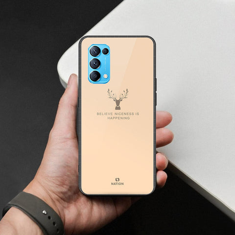 Oppo Find X3 Lite Cover - Nice Series - HQ Ultra Shine Premium Infinity Glass Soft Silicon Borders Case