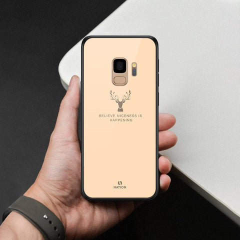 Samsung Galaxy S9 Cover - Nice Series - HQ Ultra Shine Premium Infinity Glass Soft Silicon Borders Case