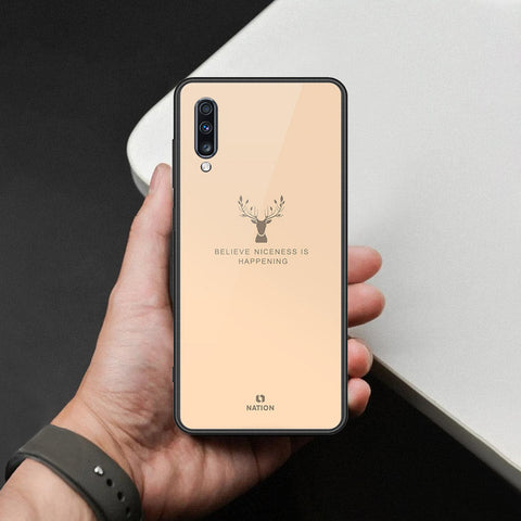 Samsung Galaxy A70 Cover - Nice Series - HQ Ultra Shine Premium Infinity Glass Soft Silicon Borders Case