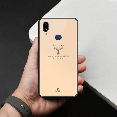 Samsung Galaxy A10s Cover - Nice Series - HQ Ultra Shine Premium Infinity Glass Soft Silicon Borders Case