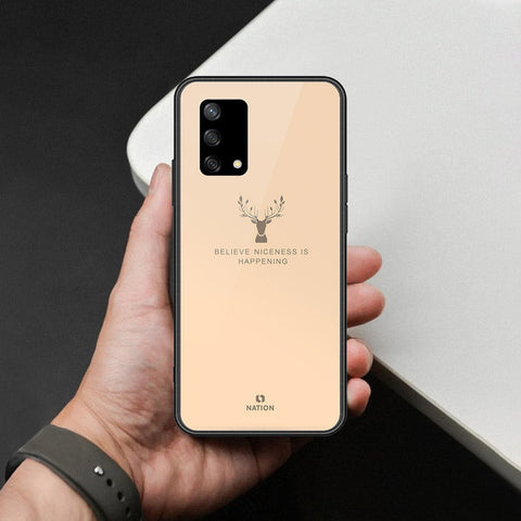Oppo F19s Cover - Nice Series - HQ Ultra Shine Premium Infinity Glass Soft Silicon Borders Case