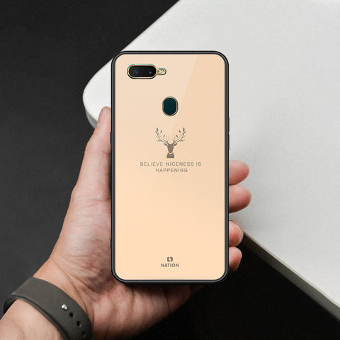 Oppo A12 Cover - Nice Series - HQ Ultra Shine Premium Infinity Glass Soft Silicon Borders Case