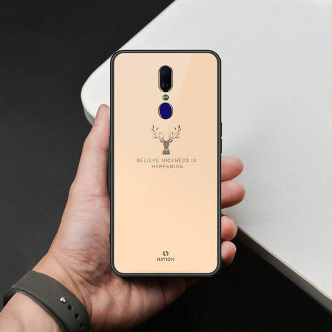 Oppo F11 Cover - Nice Series - HQ Ultra Shine Premium Infinity Glass Soft Silicon Borders Case