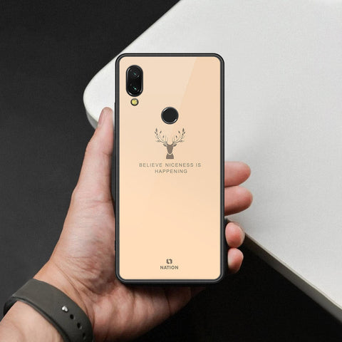 Xiaomi Redmi 7 Cover - Nice Series - HQ Ultra Shine Premium Infinity Glass Soft Silicon Borders Case