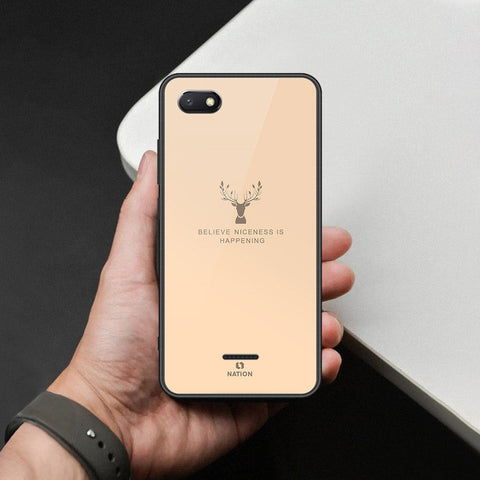 Xiaomi Redmi 6A Cover - Nice Series - HQ Ultra Shine Premium Infinity Glass Soft Silicon Borders Case