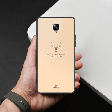 OnePlus 3 Cover - Nice Series - HQ Ultra Shine Premium Infinity Glass Soft Silicon Borders Case