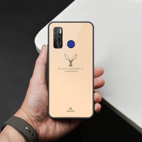 Infinix Hot 7 Lite Cover - Nice Series - HQ Ultra Shine Premium Infinity Glass Soft Silicon Borders Case