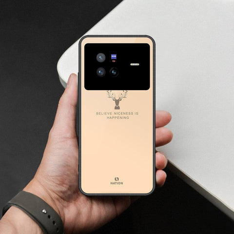 Vivo X80 Cover - Nice Series - HQ Ultra Shine Premium Infinity Glass Soft Silicon Borders Case