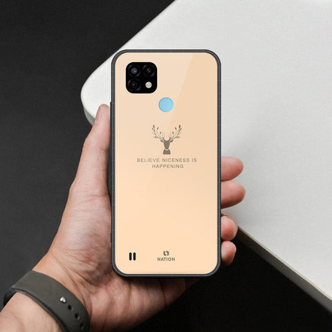 Realme C21 Cover - Nice Series - HQ Ultra Shine Premium Infinity Glass Soft Silicon Borders Case
