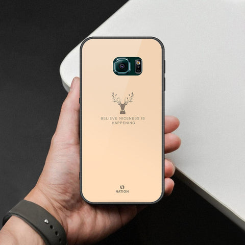 Samsung Galaxy S6 Edge Cover - Nice Series - HQ Ultra Shine Premium Infinity Glass Soft Silicon Borders Case