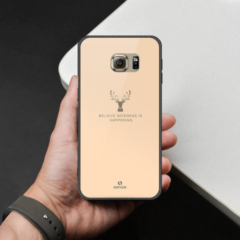 Samsung Galaxy S6 Cover - Nice Series - HQ Ultra Shine Premium Infinity Glass Soft Silicon Borders Case