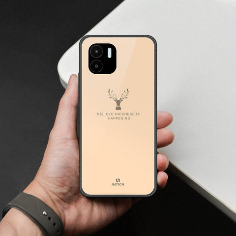 Xiaomi Redmi A1 Cover - Nice Series - HQ Ultra Shine Premium Infinity Glass Soft Silicon Borders Case