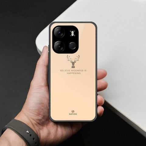 Infinix Smart 7 Cover - Nice Series - HQ Ultra Shine Premium Infinity Glass Soft Silicon Borders Case