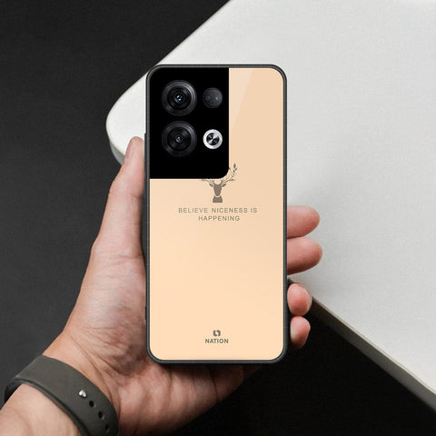 Oppo Reno 8 Pro  Cover - Nice Series - HQ Ultra Shine Premium Infinity Glass Soft Silicon Borders Case