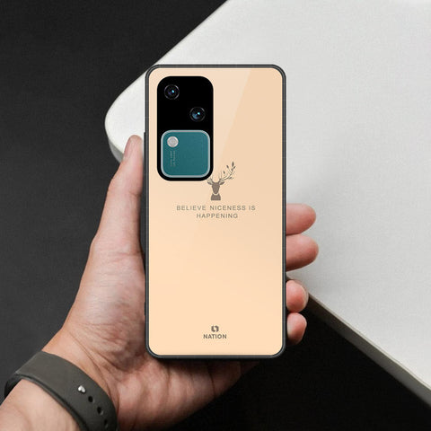 Vivo S18 Cover - Nice Series - HQ Ultra Shine Premium Infinity Glass Soft Silicon Borders Case