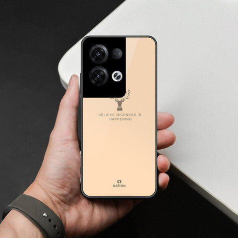 Oppo Reno 8 Pro Plus Cover - Nice Series - HQ Ultra Shine Premium Infinity Glass Soft Silicon Borders Case