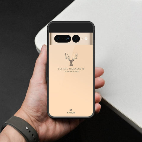 Google Pixel 7 Pro Cover - Nice Series - HQ Ultra Shine Premium Infinity Glass Soft Silicon Borders Case (Fast Delivery)