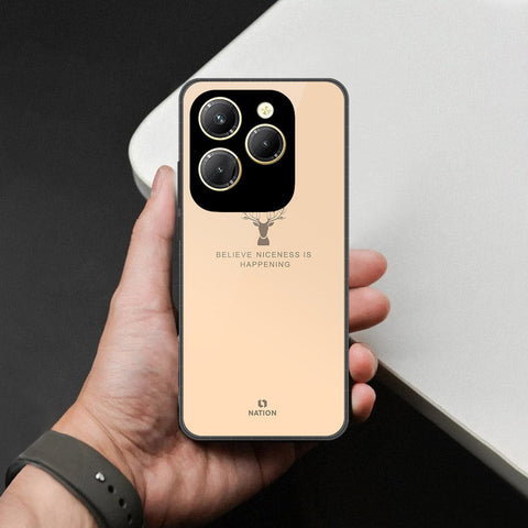 Infinix Hot 40 Pro Cover - Nice Series - HQ Ultra Shine Premium Infinity Glass Soft Silicon Borders Case