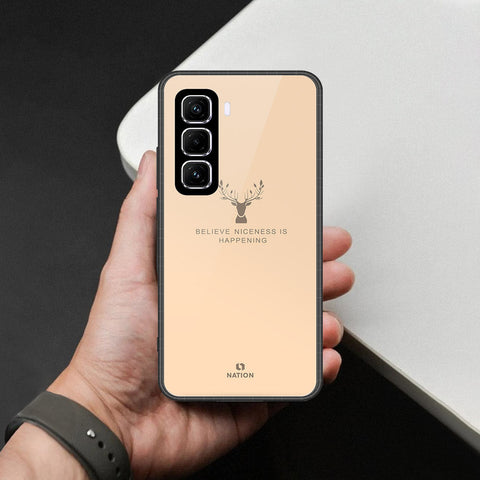 Infinix Hot 50 Pro Plus Cover - Nice Series - HQ Ultra Shine Premium Infinity Glass Soft Silicon Borders Case
