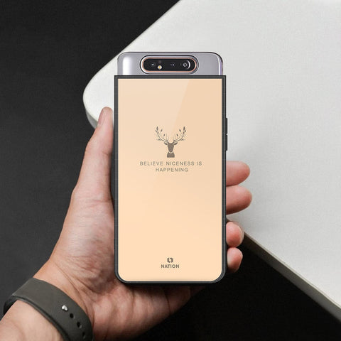 Samsung Galaxy A90 Cover - Nice Series - HQ Ultra Shine Premium Infinity Glass Soft Silicon Borders Case