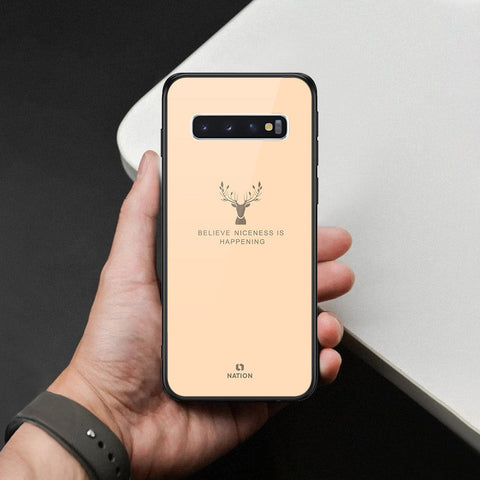 Samsung Galaxy S10 Cover - Nice Series - HQ Ultra Shine Premium Infinity Glass Soft Silicon Borders Case