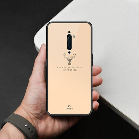 Oppo Reno 2Z Cover - Nice Series - HQ Ultra Shine Premium Infinity Glass Soft Silicon Borders Case