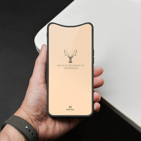 Oppo Find X Cover - Nice Series - HQ Ultra Shine Premium Infinity Glass Soft Silicon Borders Case
