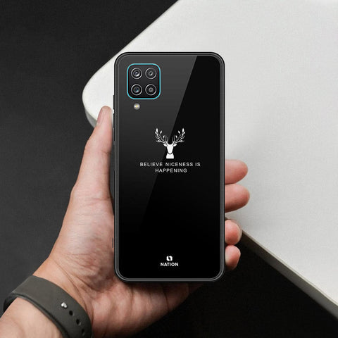 Samsung Galaxy A12 Cover - Nice Series - HQ Ultra Shine Premium Infinity Glass Soft Silicon Borders Case