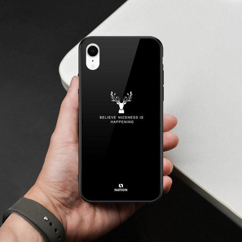 iPhone XR - Nice Series - HQ Ultra Shine Premium Infinity Glass Soft Silicon Borders Case